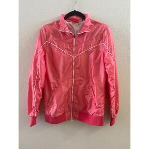 Puma Windbreaker Track Jacket Pink Zip Up Jacket Womens Medium